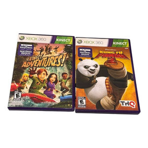 Xbox 360 Kinect Adventures Kung Fu Panda 2 Motion Sensor Family Video Games Lot